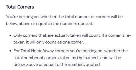 Total Corners Betting Explained .